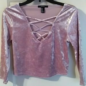 Velvet Crop Top - F21